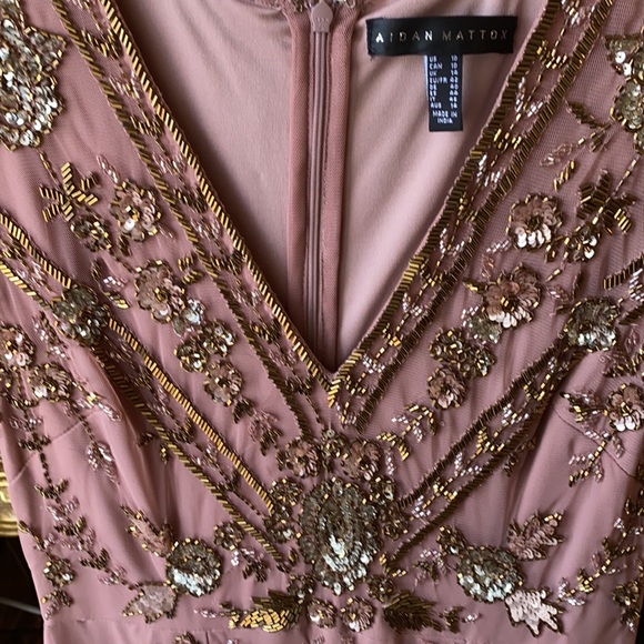 BHLDN FATIMA TEA ROSE AIDAN MATTOX DRESS - Picture 7 of 10